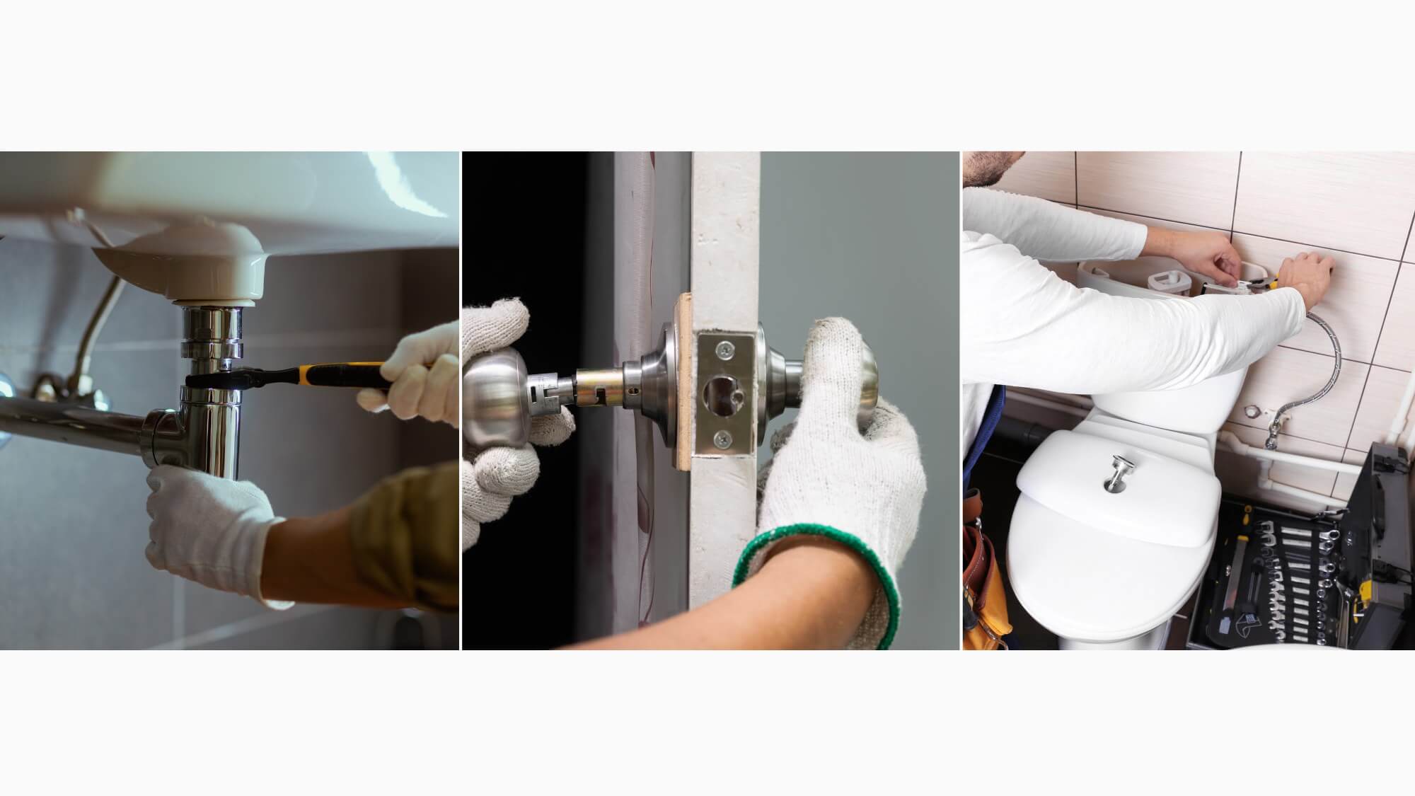 Profissional a realizar manutenção e pequenas reparações domésticas