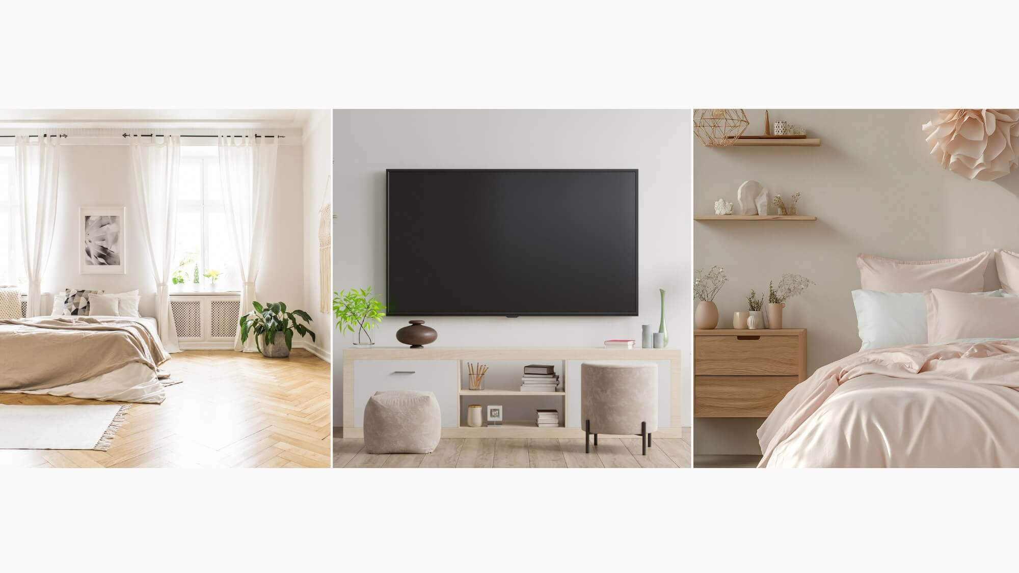 Profissional a instalar suporte de TV na parede com fixação segura - Serviço de instalações e montagem Casa em Dia Maia
